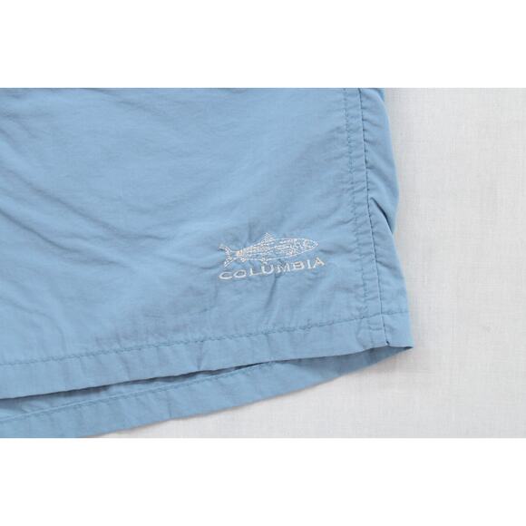 Columbia PFG Mesh Lined Swim Trunks Men's Large Packable Blue Nylon Fishing - Picture 2 of 11